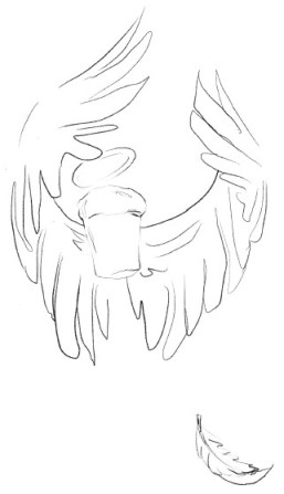 Dessin d'un baba en ange